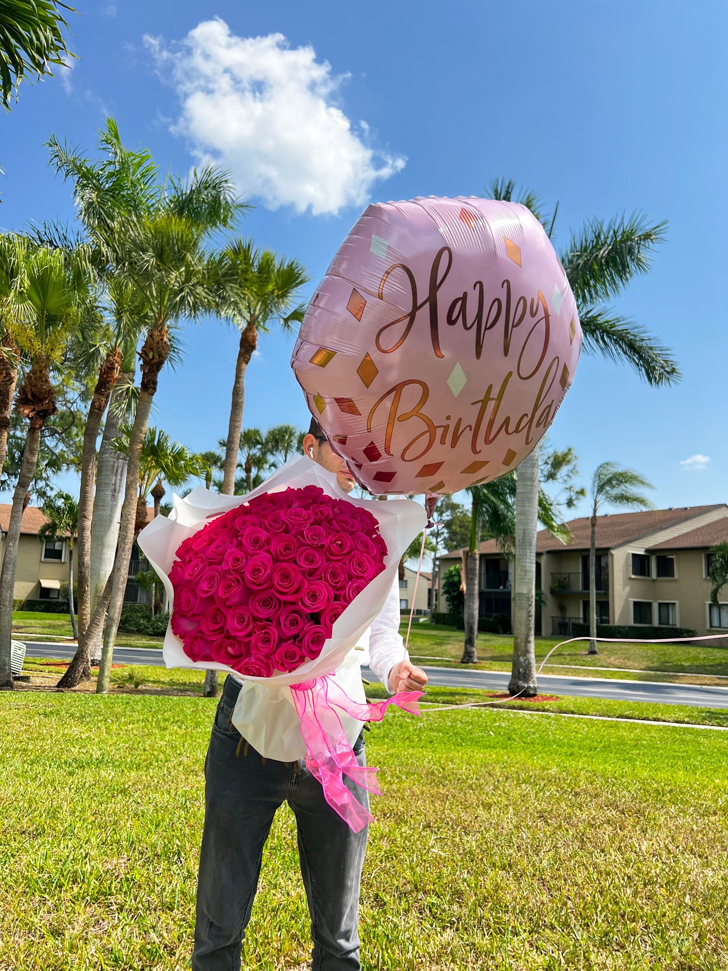 Hot Pink Roses Bouquet