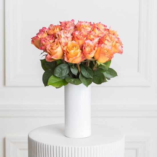 25 Peach Roses Bouquet